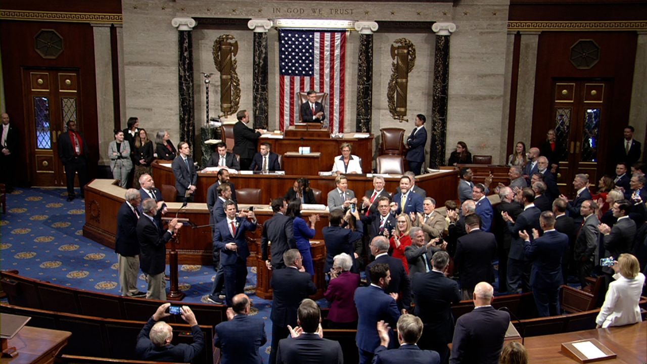Members of the House of Representatives clap as they pass Donald Trump's domestic policy bill on July 3. 