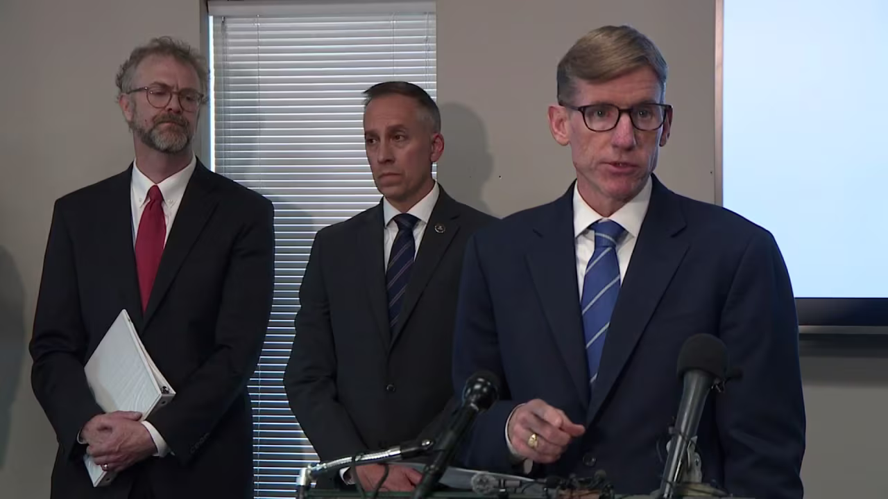 Boulder District Attorney Michael Dougherty speaks during a press briefing on Monday.