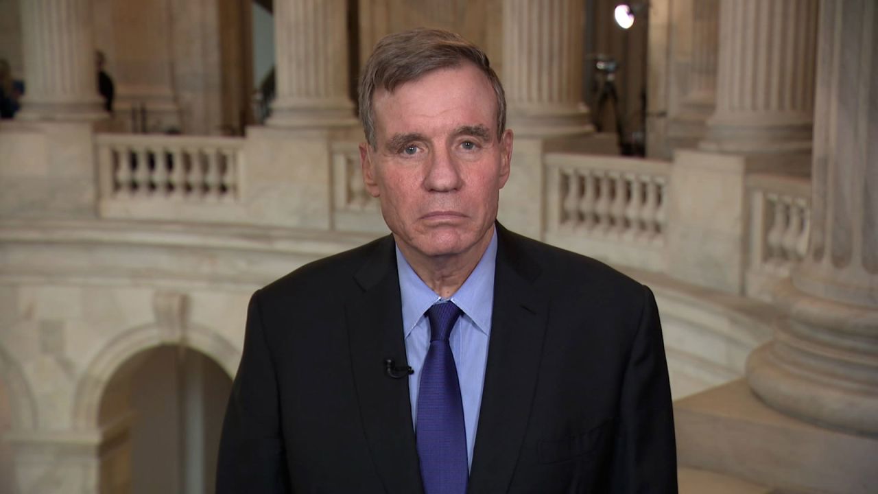 Sen. Mark Warner appears on CNN on Wednesday.