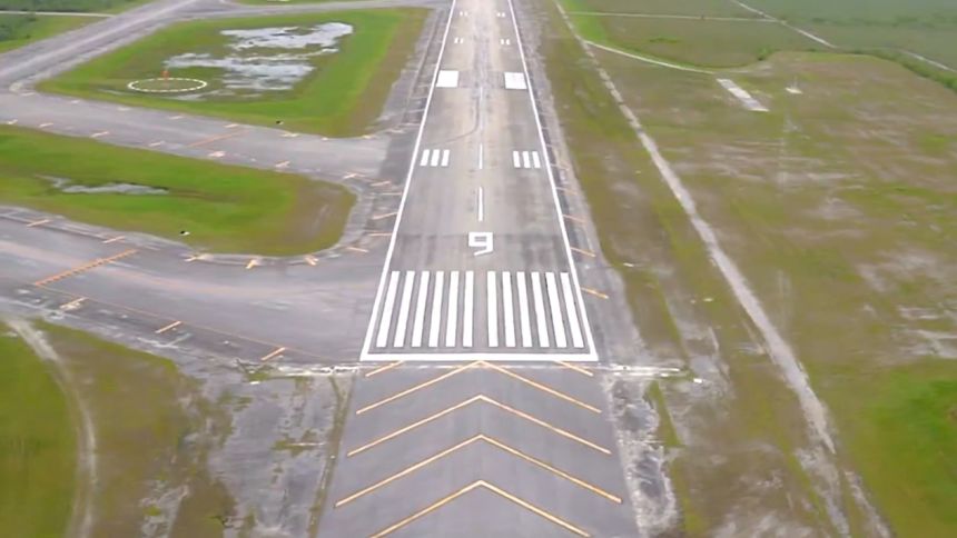 A view of the Dade-Collier Training and Transition Airport, the planned site of "Alligator Alcatraz."
