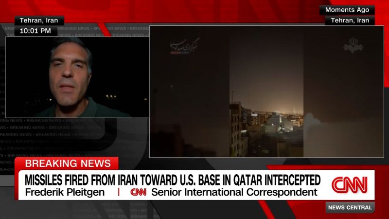 Pleitgen: ‘Bursts of anti-aircraft fire in the skies’ over Tehran