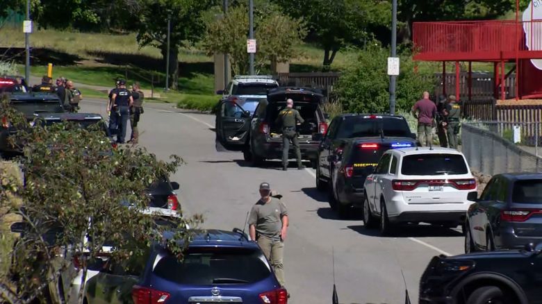 Law enforcement respond to a shooting in Coeur d’Alene, Idaho, on Sunday, June 29.