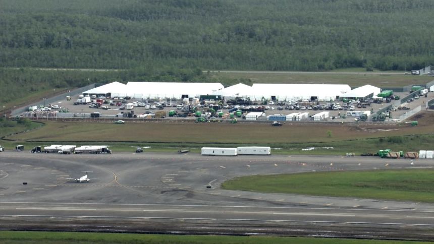 Construction is seen taking place at Dade-Collier Training and Transition Airport on June 30.