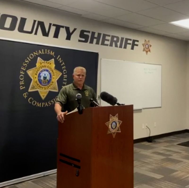 Kootenai County Sheriff Bob Norris speaks during a press conference on Monday.