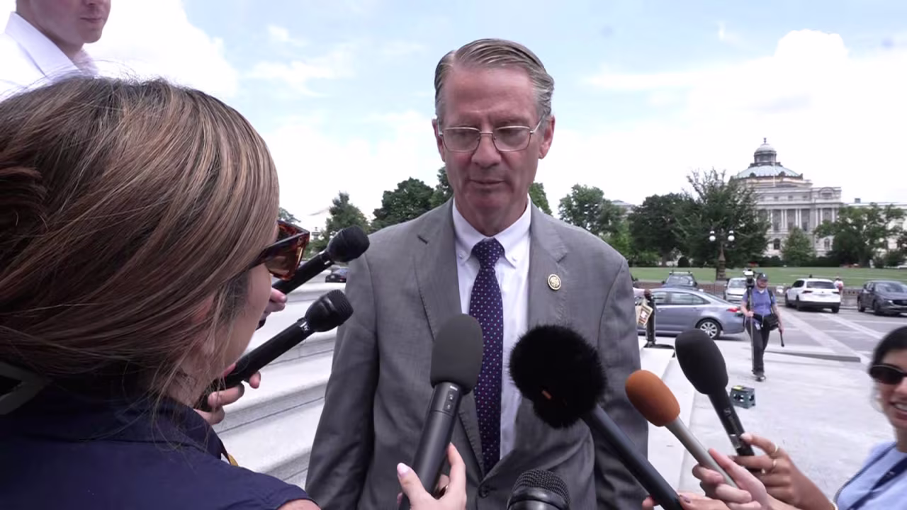 Rep. Tim Burchett speaks to members of the media on Wednesday.