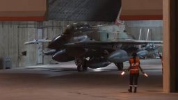 An Israeli military jet prior to the strikes on Yemen.