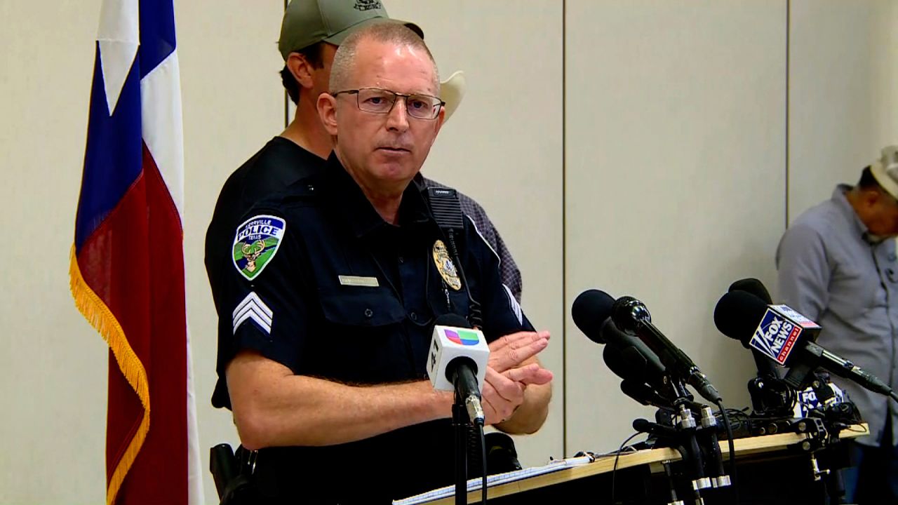 Kerrville Police Sgt. Jonathan Lamb speaks during a press conference on Wednesday.