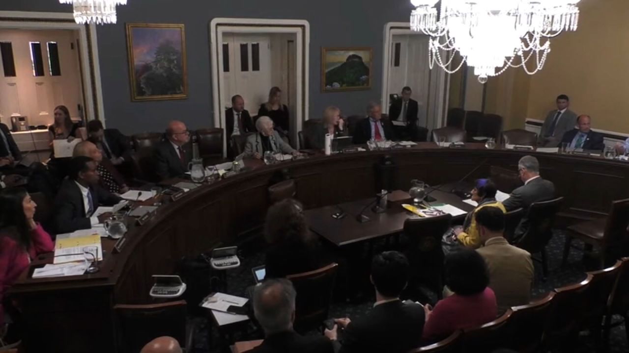 This screengrab taken from a video shows the House Rules Committee on Thursday.