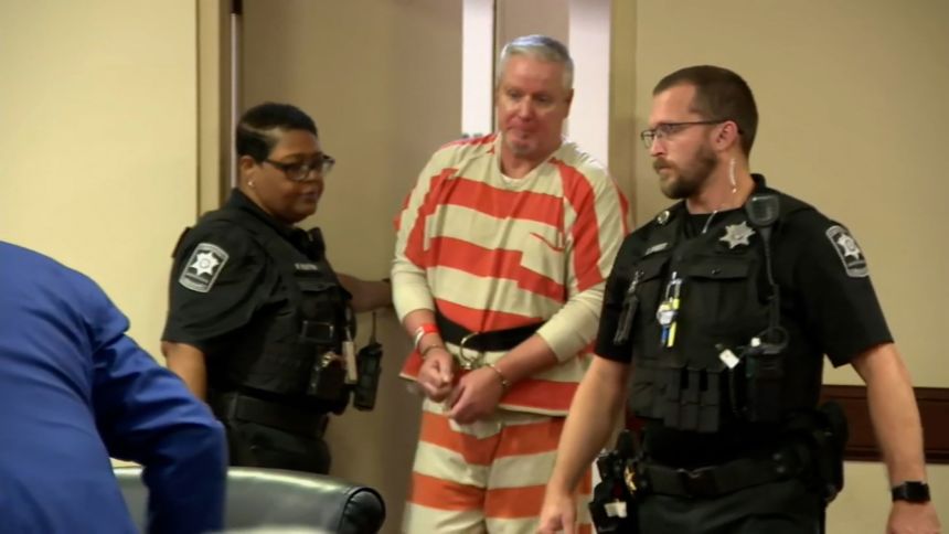 Colin Gray appears in court for a hearing in Winder, Georgia, on August 1.