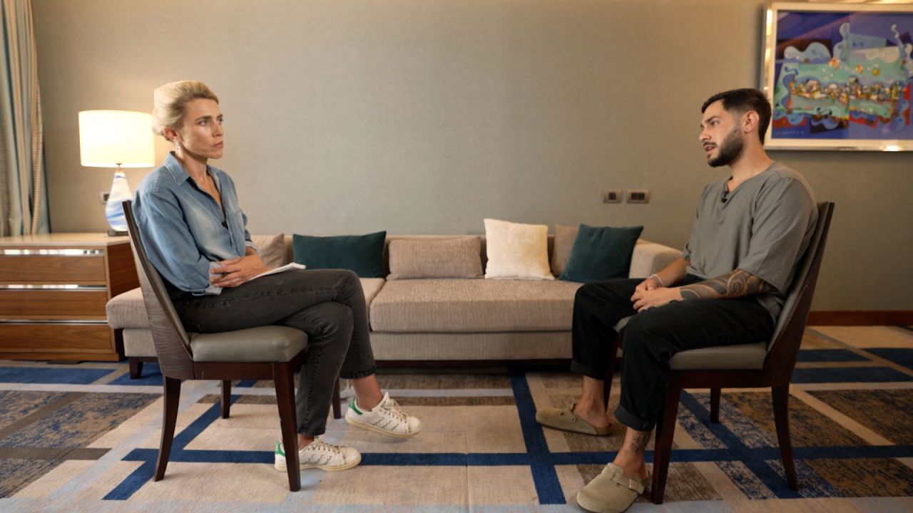 Eliya Cohen speaks with CNN's Clarissa Ward during an interview.