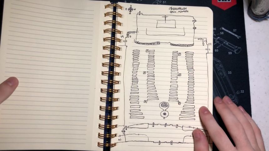 A screenshot of a YouTube video obtained by CNN shows a diagram of Annunciation Catholic Church drawn by Robin Westman.