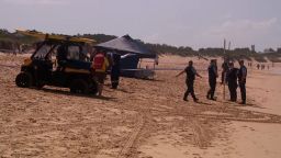Police at the scene of the shark attack in Sydney on September 6, 2025