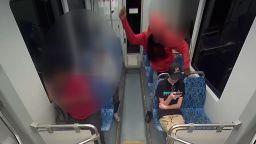 Video obtained by CNN affiliate WCNC from the Charlotte Area Transit System shows the moments before the fatal stabbing.<br />The incident took place last month when Iryna Zarutska, 23, can be seen entering the rail car and sitting in a seat in front of the suspect, Decarlos Brown.<br />Brown, 34, can then be seen pulling a knife from his pocket, standing up and raising his hand before brutally stabbing Zarutska.