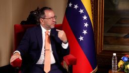 Venezuelan Foreign Minister Yván Gil takes part in an interview with CNN on Monday, Septembeer 8.