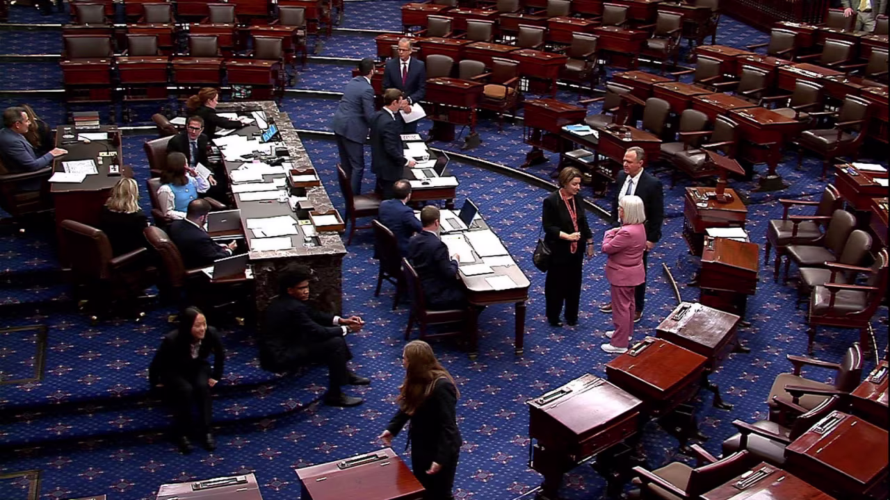 A view of the Senate floor on Thursday.