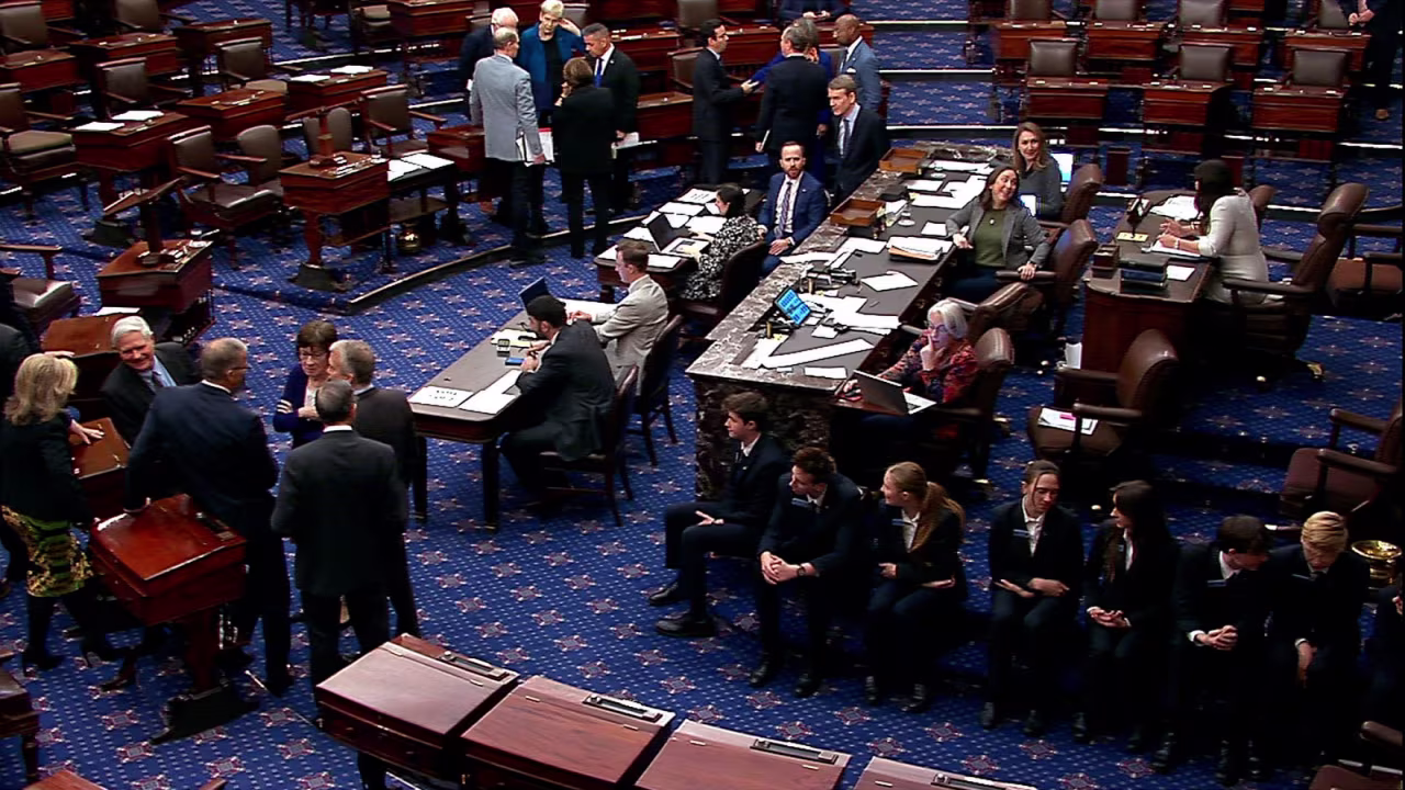 A view of the Senate floor on Tuesday.
