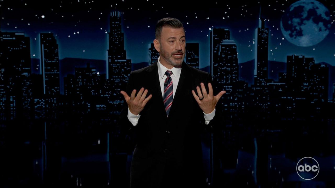 Jimmy Kimmel gets emotional during his return to his late-night show on ABC on September 23, 2025.