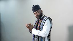Big Brother Naija host Ebuka Obi-Uchendu poses in one of his most talked about outfits.