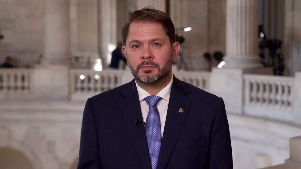 Sen. Ruben Gallego appears on CNN on Wednesday.