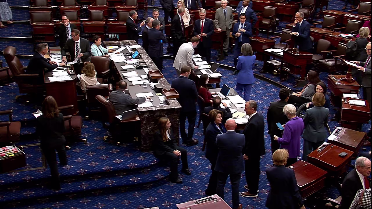 A view from the Senate floor on Tuesday.