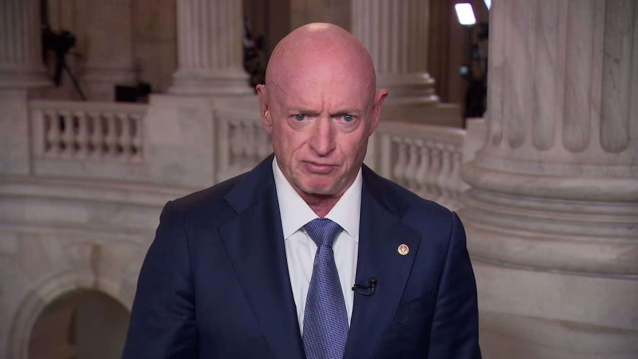Sen. Mark Kelly speaks to CNN on Wednesday.