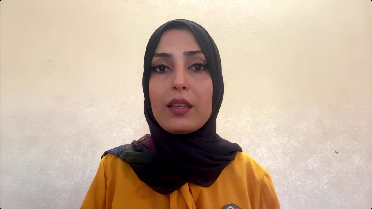 Yousra Abu Sharekh speaks to CNN on Friday.