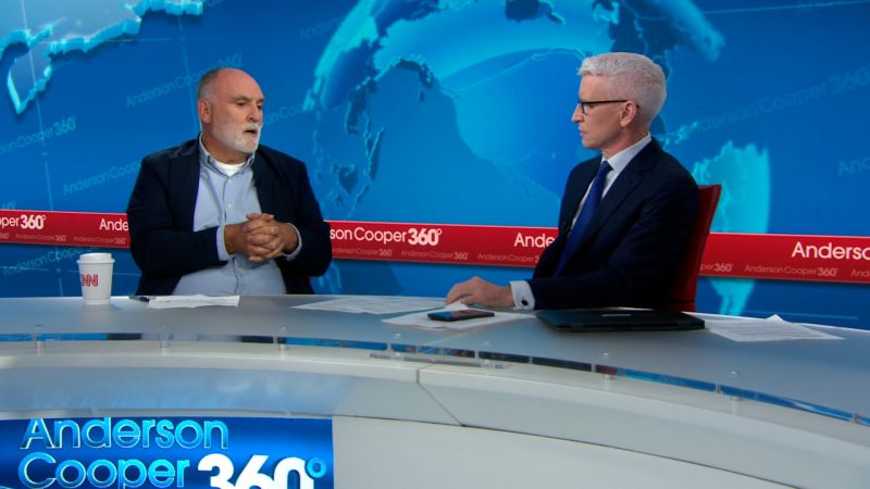 Chef José Andrés from World Central Kitchen tells Anderson Cooper about the dire humanitarian crisis in Gaza.