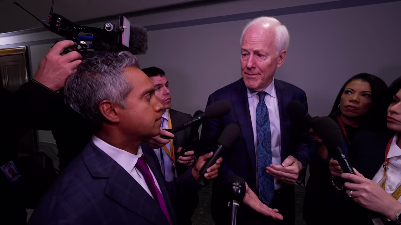 Sen. John Cornyn speaks with CNN's Manu Raju on Thursday.