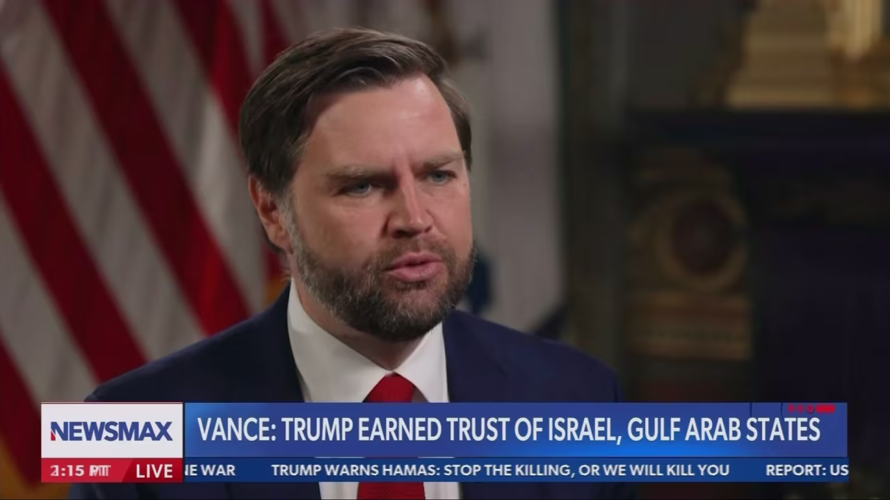 Vice President JD Vance took part in an interview on Newsmax on Thursday.