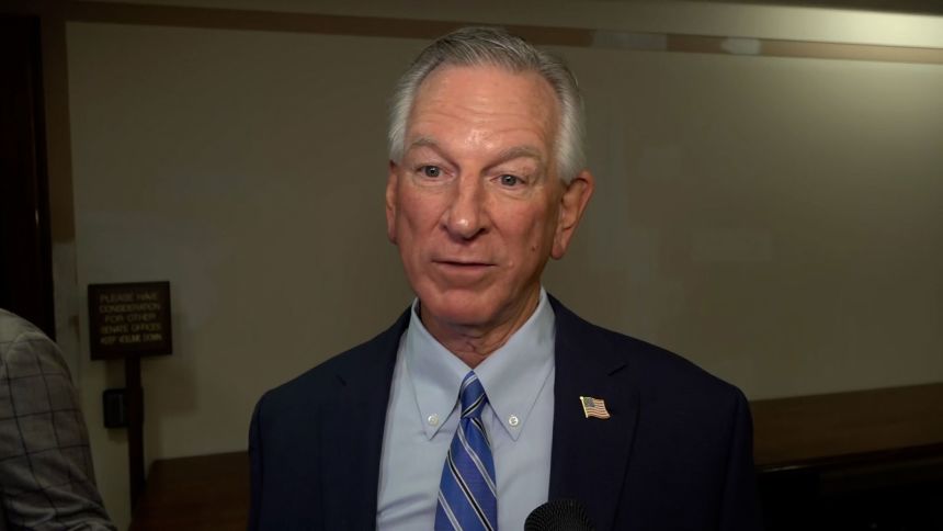 Sen. Tommy Tuberville speaks with CNN on Wednesday.