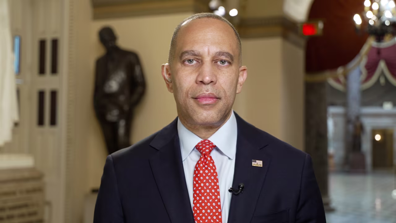 House Minority Leader Hakeem Jeffries speaks to CNN's Wolf Blitzer on "The Situation Room" on Thursday.