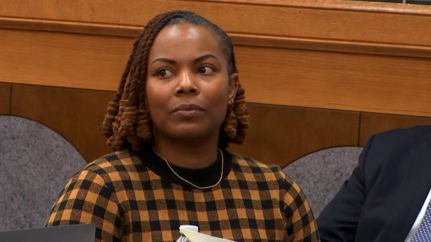 Former Richneck Elementary School assistant principal Ebony Parker looks on during the civil trial against her on Thursday in Newport News.