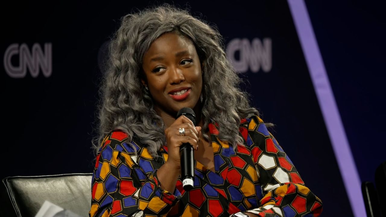 Dr. Anne-Marie Imafidon, CEO and co-founder Stemettes, speaks to CNN's Zain Asher during Global Perspectives on Africa on November 3, 2025.