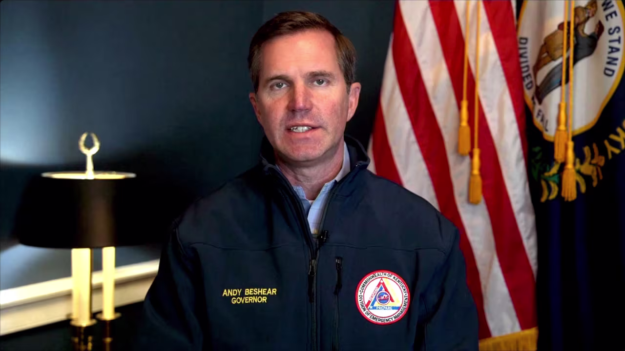 Kentucky Gov. Andy Beshear speaks with CNN on Wednesday.