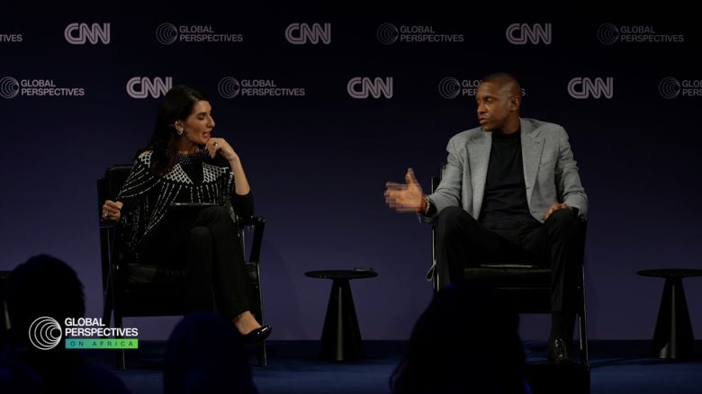 Masai Ujiri, Co-founder, Zaria Group and Giants of Africa, speaks to CNN’s Eleni Giokos at Global Perspectives on Africa.