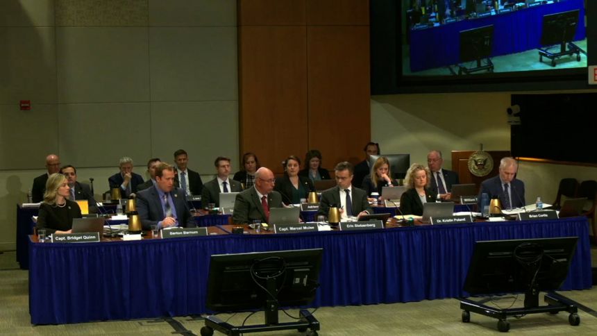 The NTSB held a public meeting Tuesday to determine the probable cause of the container ship Dali crashing into the Francis Scott Key Bridge, and its subsequent collapse, that killed six people.