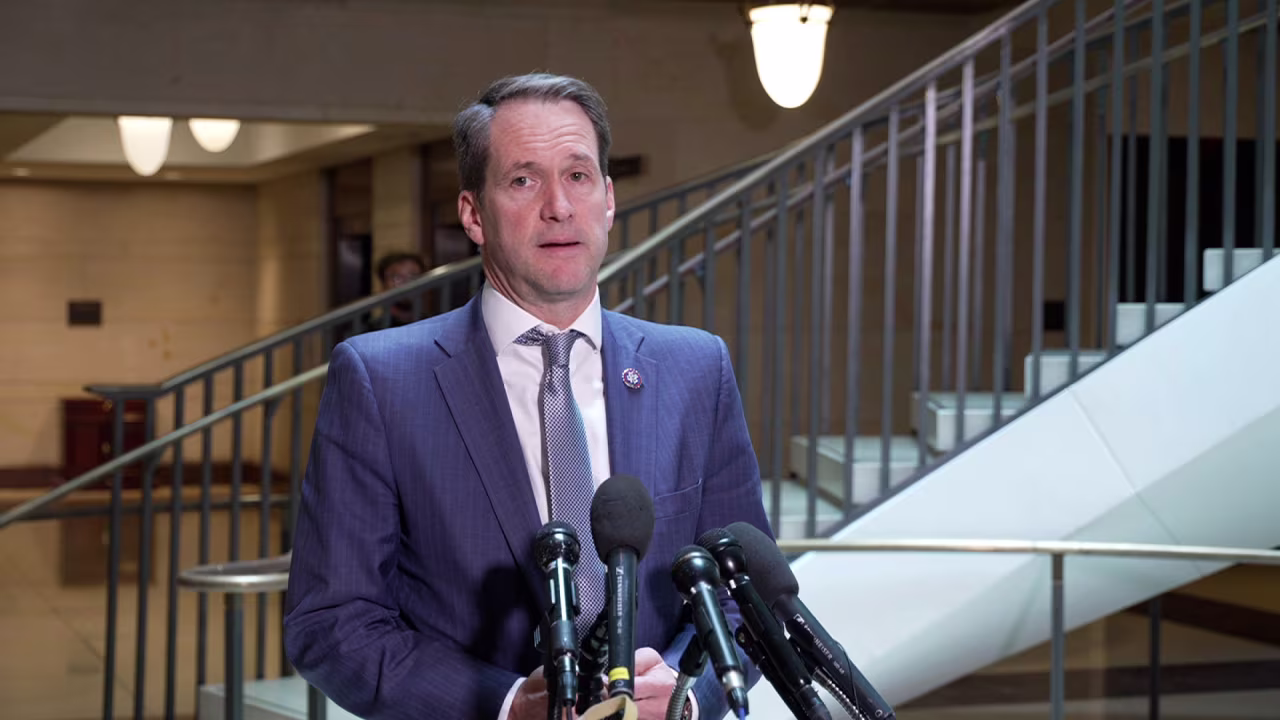 Rep. Jim Himes speaks to reporters on Capitol Hill on Thursday.