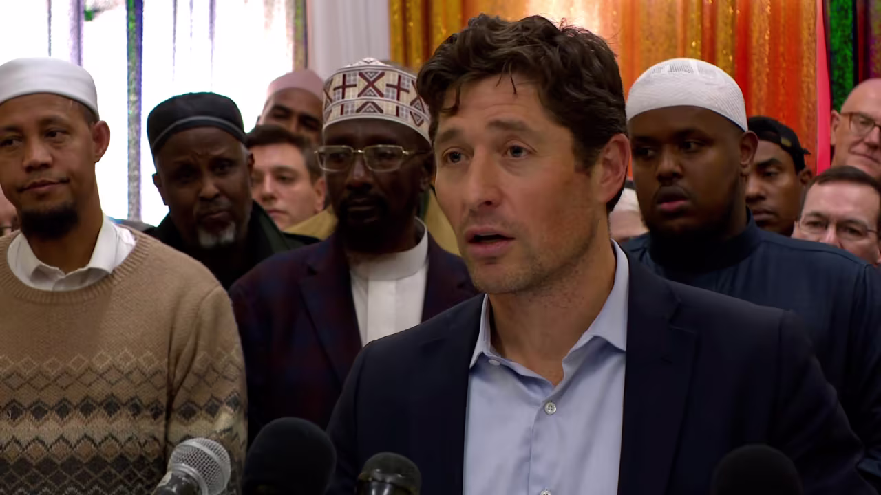 Minneapolis Mayor Jacob Frey speaks during a press conference on Thursday in Minneapolis, Minnesota.