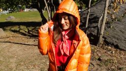 Orange Stio down jacket 