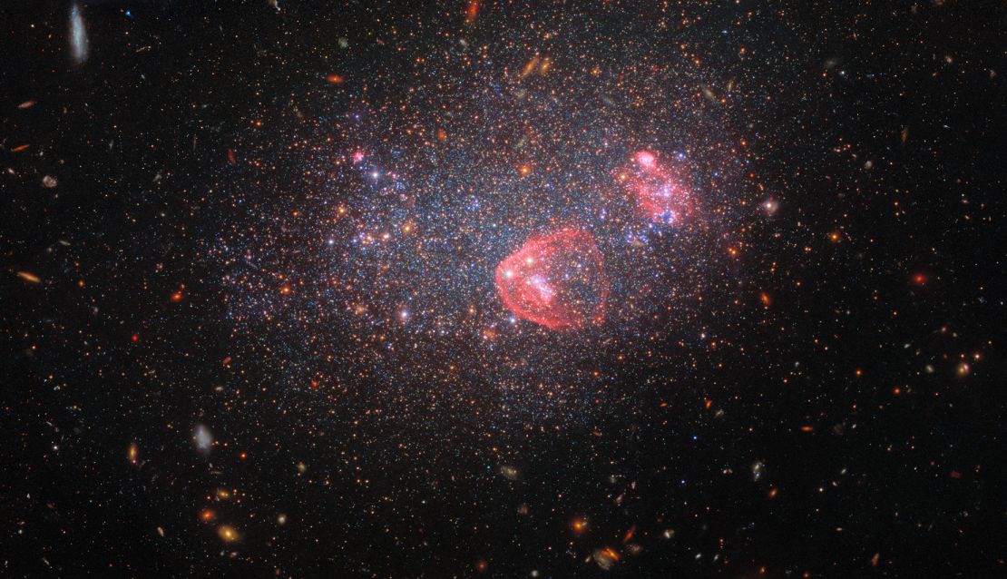 One billion stars twinkle within the dwarf galaxy UGC 8091, which is 7 million light-years away.