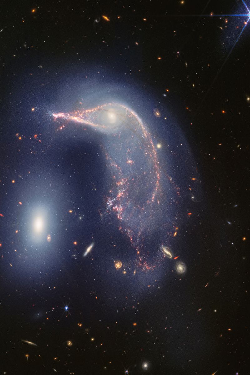 Cosmic Dance Of The Penguin And Egg Galaxies Glows In New Webb Image | CNN