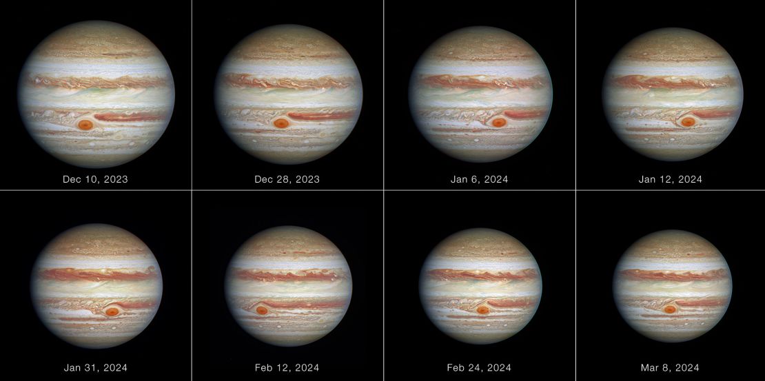 Vētras izmaiņu izsekošana var palīdzēt zinātniekiem labāk izprast procesus, kas notiek Jupitera atmosfērā.