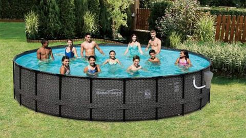Summer Waves Elite 20ft x 48in Above Ground Frame Swimming Pool Set