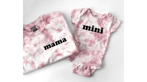 SummerandBash Custom Mama and Mini Matching Tie Dye Mom and Baby T-shirts & Onesies