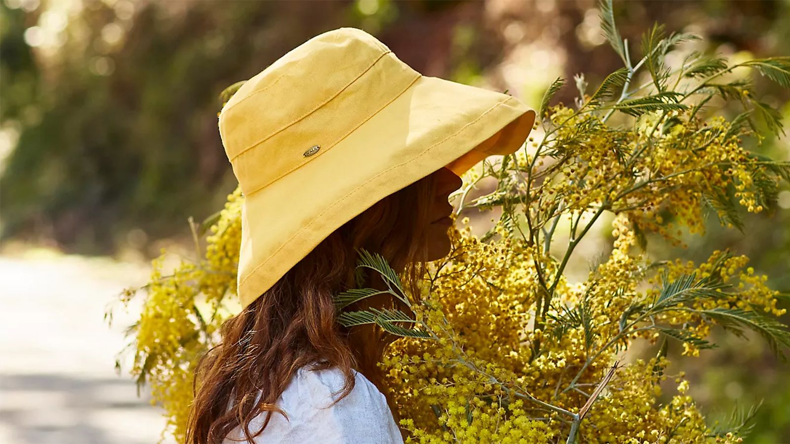Wave Bucket - Cotton Bucket Hat in Yellow
