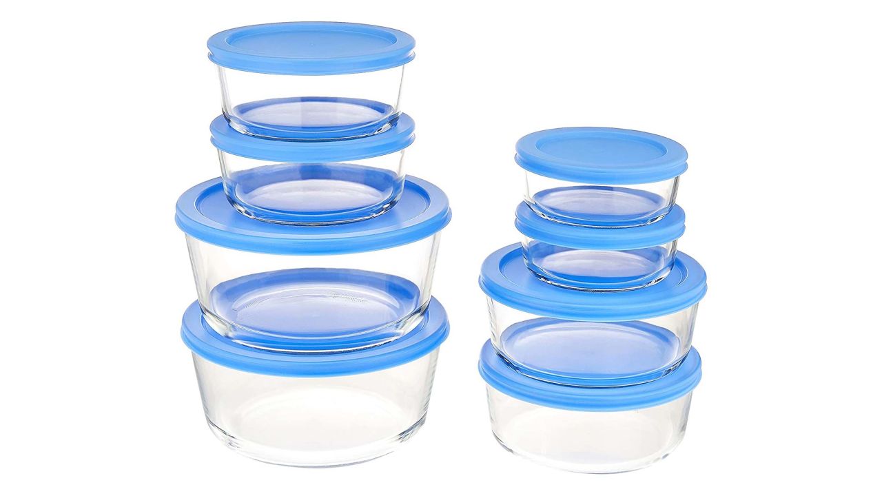 Amazon Basics Glass Food Storage 16-Piece Set