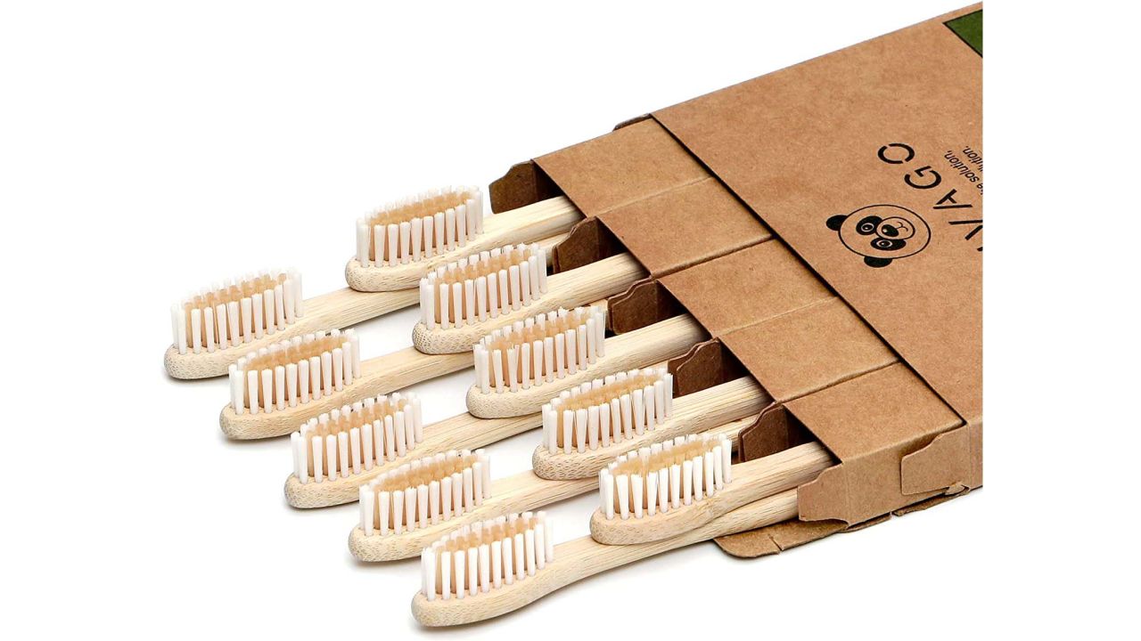 Vivago Biodegradable Bamboo Toothbrushes 10-Pack