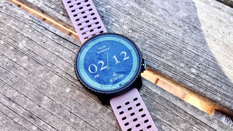 Suunto vertical watch on a wooden table