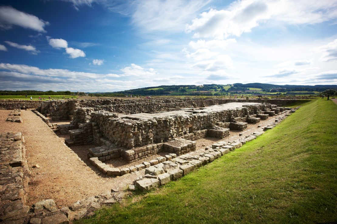 The knife handle was discovered in a river at Corbridge Roman Town on Hadrian’s Wall in Northumberland, England.