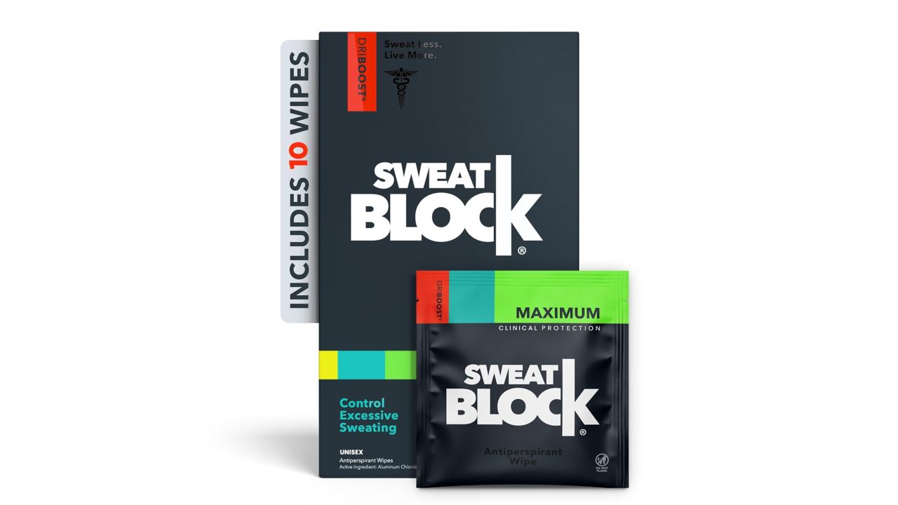 sweatblock max clinical antiperspirant wipes